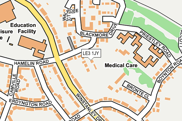 LE3 1JY map - OS OpenMap – Local (Ordnance Survey)