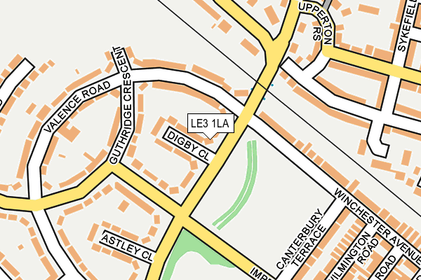 LE3 1LA map - OS OpenMap – Local (Ordnance Survey)