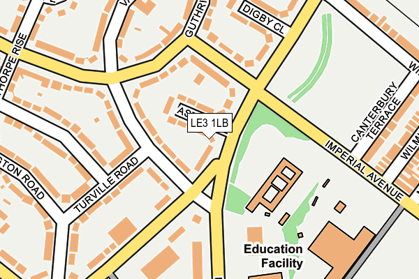 LE3 1LB map - OS OpenMap – Local (Ordnance Survey)