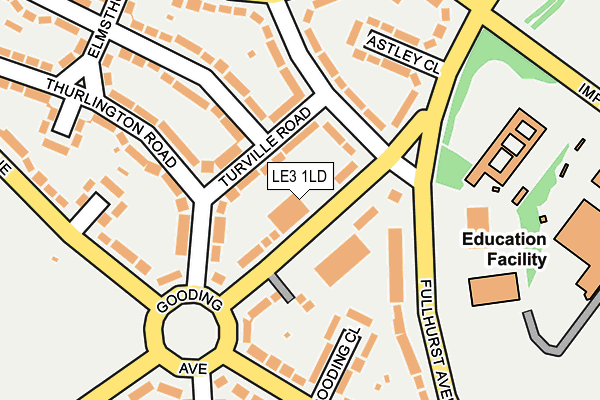 LE3 1LD map - OS OpenMap – Local (Ordnance Survey)