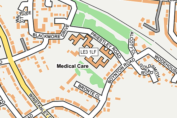 LE3 1LF map - OS OpenMap – Local (Ordnance Survey)