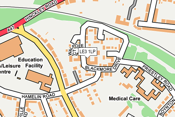 LE3 1LP map - OS OpenMap – Local (Ordnance Survey)