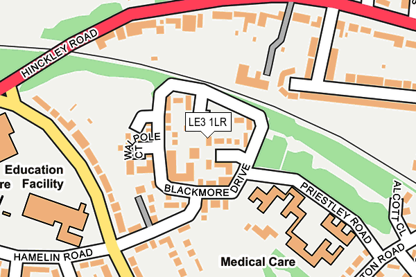 LE3 1LR map - OS OpenMap – Local (Ordnance Survey)