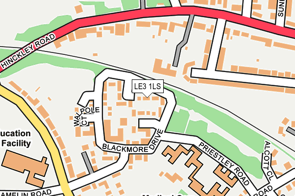 LE3 1LS map - OS OpenMap – Local (Ordnance Survey)