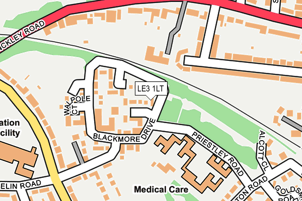 LE3 1LT map - OS OpenMap – Local (Ordnance Survey)