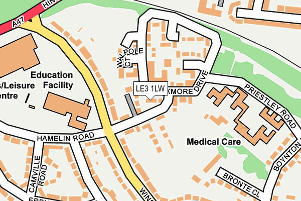 LE3 1LW map - OS OpenMap – Local (Ordnance Survey)