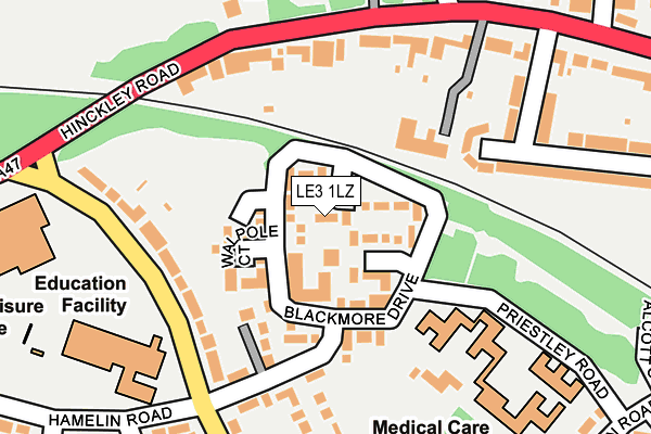 LE3 1LZ map - OS OpenMap – Local (Ordnance Survey)