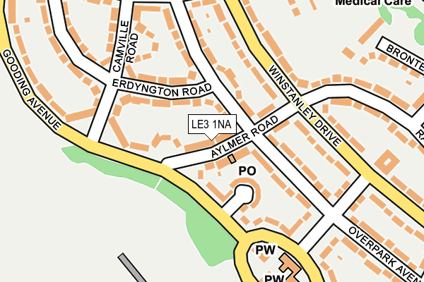 LE3 1NA map - OS OpenMap – Local (Ordnance Survey)