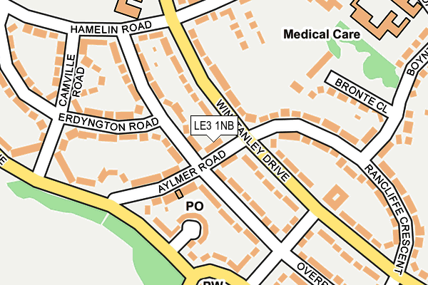 LE3 1NB map - OS OpenMap – Local (Ordnance Survey)