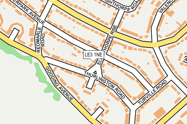 LE3 1NE map - OS OpenMap – Local (Ordnance Survey)