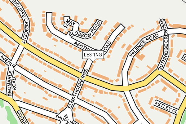 LE3 1NG map - OS OpenMap – Local (Ordnance Survey)