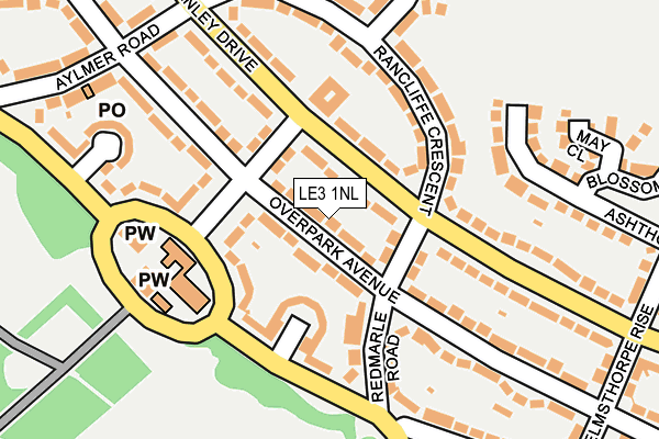 LE3 1NL map - OS OpenMap – Local (Ordnance Survey)