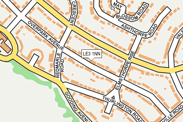 LE3 1NN map - OS OpenMap – Local (Ordnance Survey)