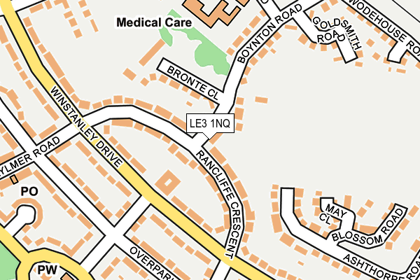 LE3 1NQ map - OS OpenMap – Local (Ordnance Survey)