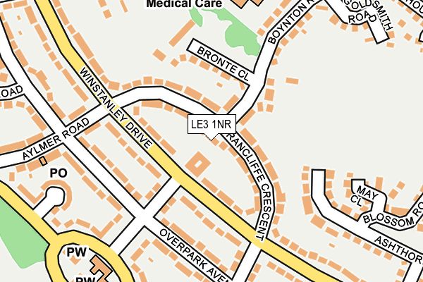 LE3 1NR map - OS OpenMap – Local (Ordnance Survey)