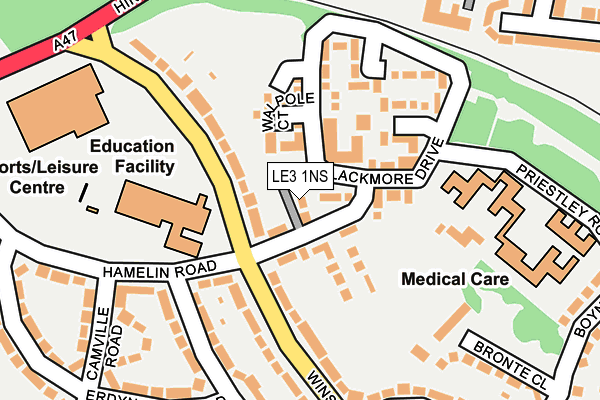 LE3 1NS map - OS OpenMap – Local (Ordnance Survey)