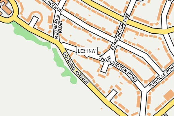 LE3 1NW map - OS OpenMap – Local (Ordnance Survey)