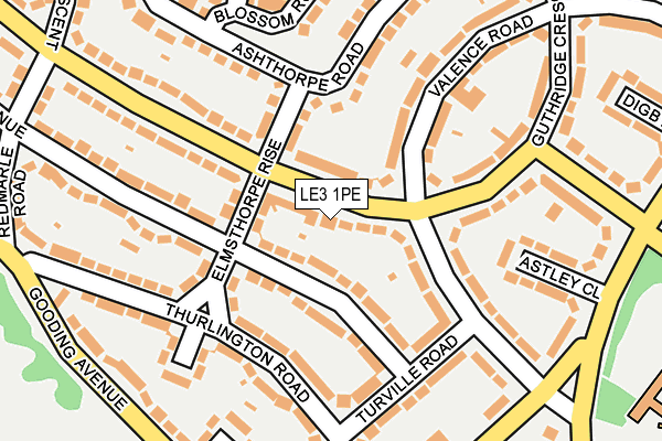 LE3 1PE map - OS OpenMap – Local (Ordnance Survey)