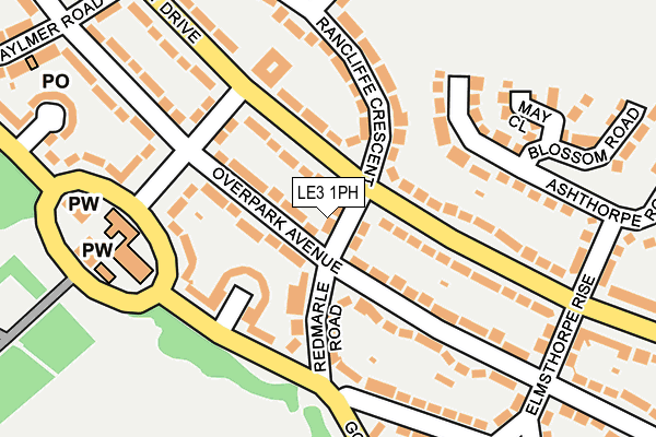 LE3 1PH map - OS OpenMap – Local (Ordnance Survey)