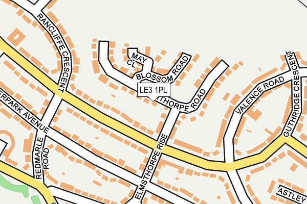 LE3 1PL map - OS OpenMap – Local (Ordnance Survey)