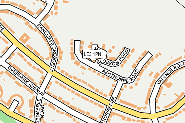 LE3 1PN map - OS OpenMap – Local (Ordnance Survey)
