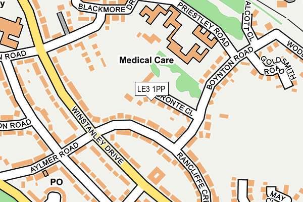 LE3 1PP map - OS OpenMap – Local (Ordnance Survey)