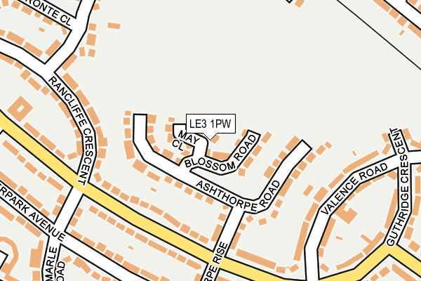 LE3 1PW map - OS OpenMap – Local (Ordnance Survey)
