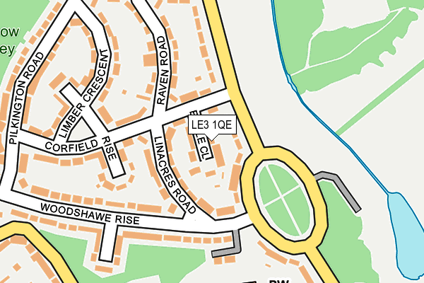 LE3 1QE map - OS OpenMap – Local (Ordnance Survey)
