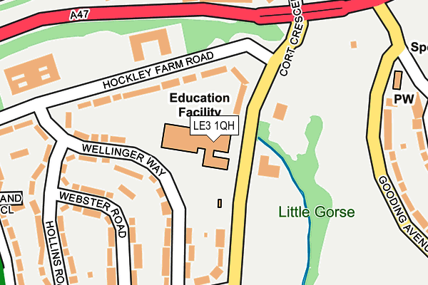 LE3 1QH map - OS OpenMap – Local (Ordnance Survey)