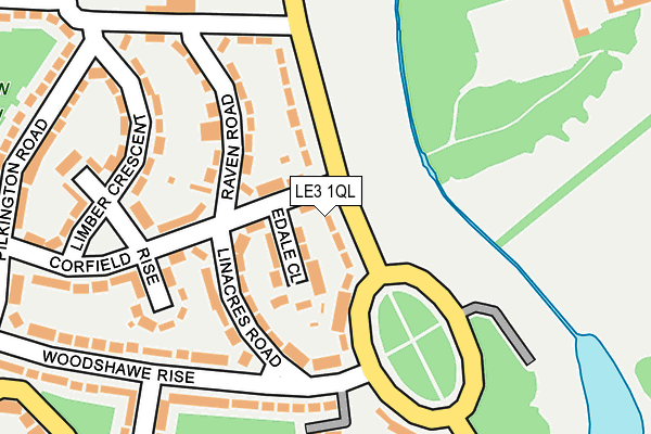 LE3 1QL map - OS OpenMap – Local (Ordnance Survey)