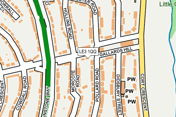 LE3 1QQ map - OS OpenMap – Local (Ordnance Survey)