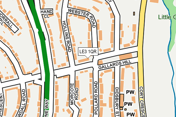 LE3 1QR map - OS OpenMap – Local (Ordnance Survey)