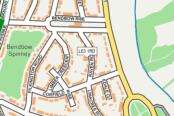 LE3 1RD map - OS OpenMap – Local (Ordnance Survey)