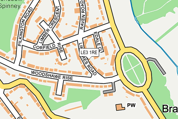 LE3 1RE map - OS OpenMap – Local (Ordnance Survey)