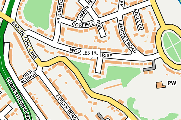 LE3 1RJ map - OS OpenMap – Local (Ordnance Survey)