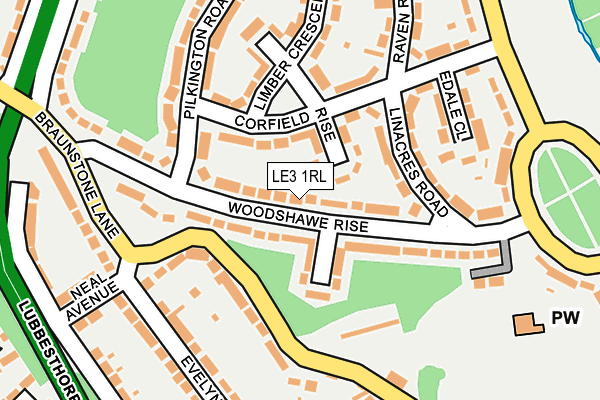 LE3 1RL map - OS OpenMap – Local (Ordnance Survey)