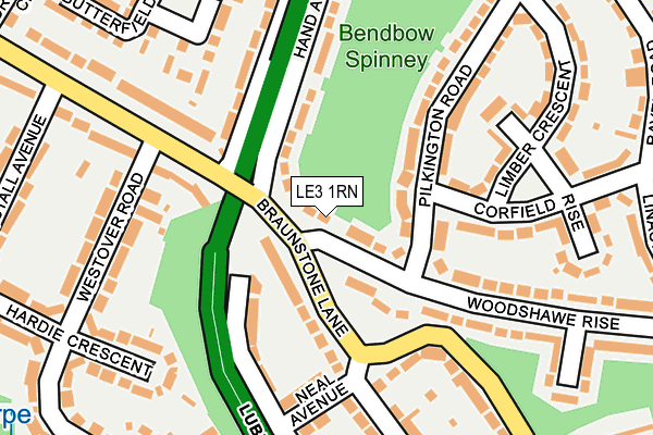 LE3 1RN map - OS OpenMap – Local (Ordnance Survey)