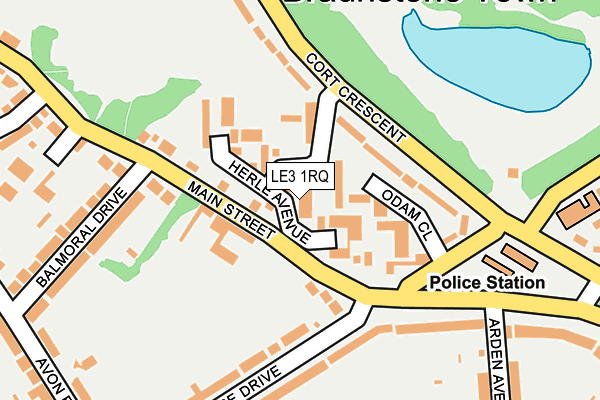 LE3 1RQ map - OS OpenMap – Local (Ordnance Survey)