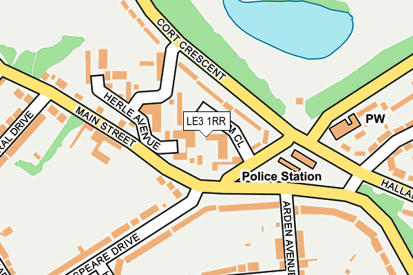 LE3 1RR map - OS OpenMap – Local (Ordnance Survey)