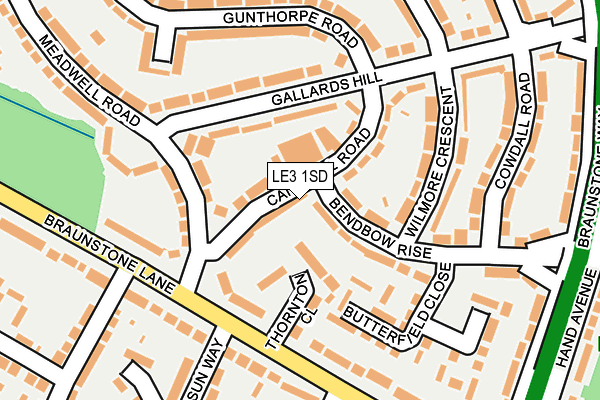 LE3 1SD map - OS OpenMap – Local (Ordnance Survey)