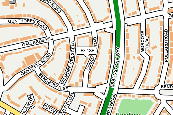 LE3 1SE map - OS OpenMap – Local (Ordnance Survey)