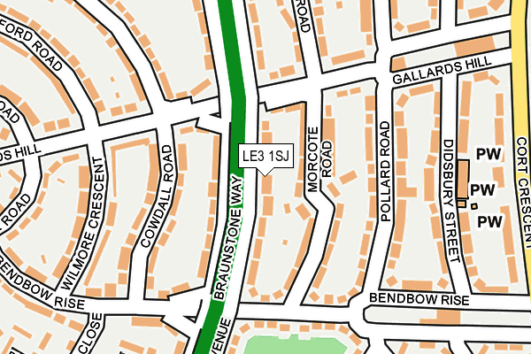 LE3 1SJ map - OS OpenMap – Local (Ordnance Survey)