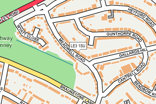 LE3 1SU map - OS OpenMap – Local (Ordnance Survey)