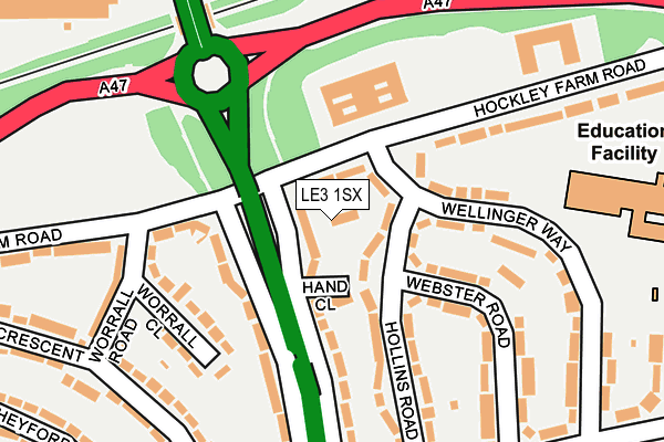 LE3 1SX map - OS OpenMap – Local (Ordnance Survey)