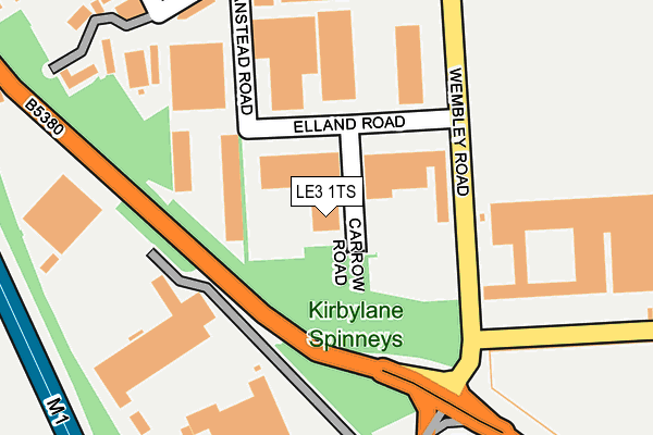 LE3 1TS map - OS OpenMap – Local (Ordnance Survey)