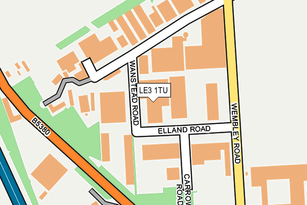 LE3 1TU map - OS OpenMap – Local (Ordnance Survey)