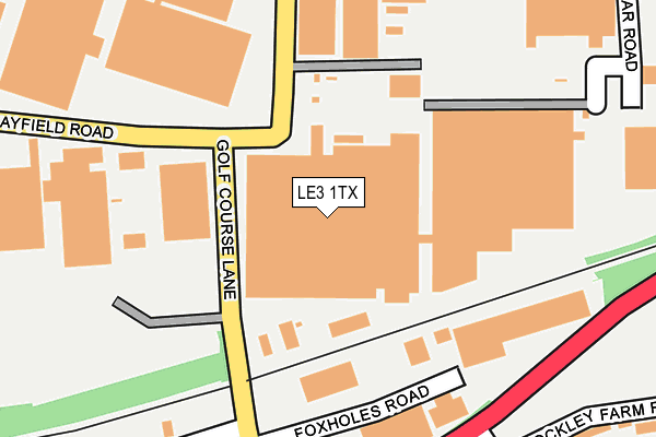 LE3 1TX map - OS OpenMap – Local (Ordnance Survey)