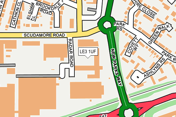 LE3 1UF map - OS OpenMap – Local (Ordnance Survey)