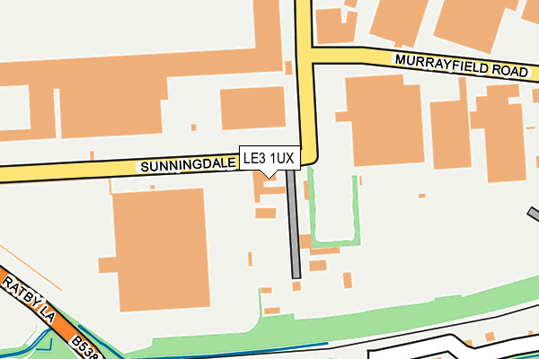 LE3 1UX map - OS OpenMap – Local (Ordnance Survey)