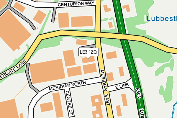 LE3 1ZQ map - OS OpenMap – Local (Ordnance Survey)